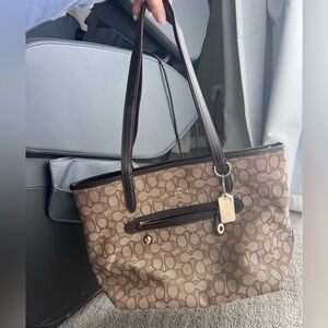 Coach Brown Signature Tote Bag